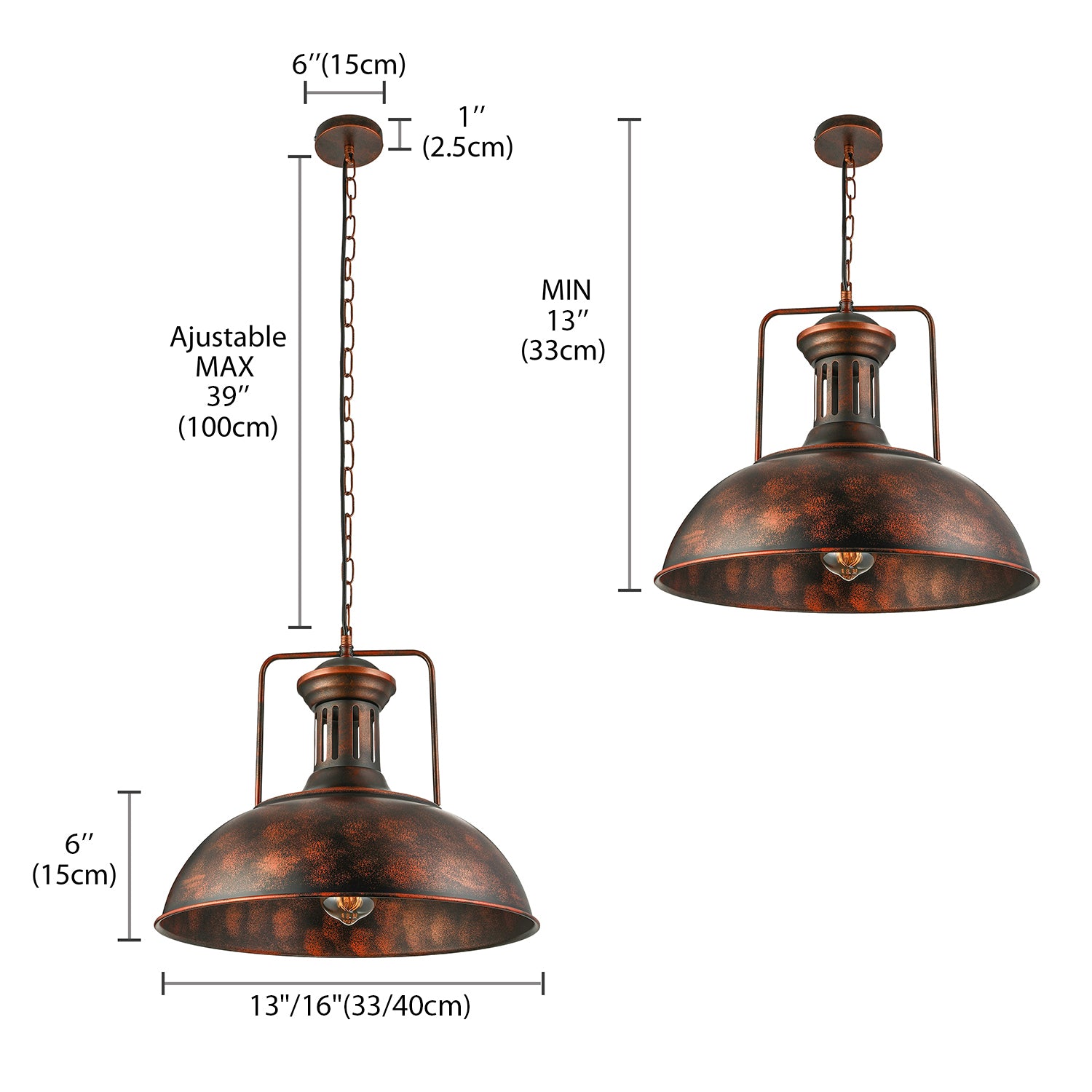 13"/16" Wide Domed Pendant Light Industrial Stylish 1 Light Metal Hanging Lamp in Aged Silver for Dining Room Clearhalo 'Art Deco Pendants' 'Cast Iron' 'Ceiling Lights' 'Ceramic' 'Crystal' 'Industrial Pendants' 'Industrial' 'Metal' 'Middle Century Pendants' 'Pendant Lights' 'Pendants' 'Tiffany' Lighting' 3926