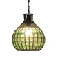 1 Head Suspension Pendant Vintage Ball Metal Ceiling Hang Fixture in Red/Green/Purple for Restaurant Clearhalo 'Ceiling Lights' 'Pendant Lights' 'Pendants' Lighting' 392619