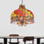 Bohemian Bowl Chandelier Lighting Fixture 3 Heads Metal Ceiling Pendant Light in White/Red/Yellow with Crystal Draping Green Clearhalo 'Ceiling Lights' 'Chandeliers' Lighting' options 392960_88874f01-b2eb-4f92-9585-0db41fad71d5