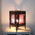 Metal Rust Table Lamp Rectangular 1 Head Art Deco Nightstand Lighting for Living Room Rust Clearhalo 'Lamps' 'Table Lamps' Lighting' 393229