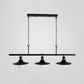 Flared Metal Hanging Ceiling Light Industrial 2/3 Lights Kitchen Pendant Light with Adjustable Chain in Black Clearhalo 'Ceiling Lights' 'Island Lights' Lighting' 39460