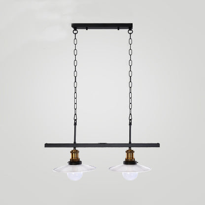 Cone Metal Hanging Pendant Industrial 2/3-Light Kitchen Island Light Fixture in White with Chain 2 White Clearhalo 'Ceiling Lights' 'Island Lights' Lighting' 39473