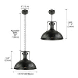 Black/Bronze/Brass Bowl Pendant Lighting Rustic Stylish Metal 1 Light Restaurant Hanging Lamp, 13"/16" Dia Clearhalo 'Art Deco Pendants' 'Black' 'Cast Iron' 'Ceiling Lights' 'Ceramic' 'Crystal' 'Industrial Pendants' 'Industrial' 'Metal' 'Middle Century Pendants' 'Pendant Lights' 'Pendants' 'Rustic Pendants' 'Tiffany' Lighting' 3962