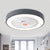 LED Pendant Fan Light Kids Living Room Semi Flush Mount with Round Acrylic Shade in Grey/White/Pink, 19.5" W Grey Clearhalo 'Ceiling Fans with Lights' 'Ceiling Fans' 'Kids Ceiling Fans' 'Kids' Lighting' 397973