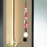 Black 1 Head Pendant Lamp Industrial Metal Bare Bulb Flower Hanging Ceiling Light for Living Room Clearhalo 'Art Deco Pendants' 'Black' 'Cast Iron' 'Ceiling Lights' 'Ceramic' 'Crystal' 'Industrial Pendants' 'Industrial' 'Metal' 'Middle Century Pendants' 'Pendant Lights' 'Pendants' 'Rustic Pendants' 'Tiffany' Lighting' 398093