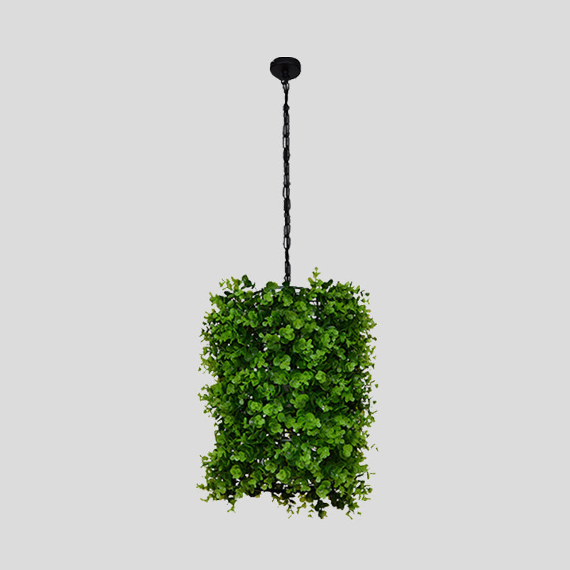 Industrial Plant Hanging Light 1 Bulb Metal Ceiling Suspension Lamp in Green for Restaurant Clearhalo 'Art Deco Pendants' 'Cast Iron' 'Ceiling Lights' 'Ceramic' 'Crystal' 'Industrial Pendants' 'Industrial' 'Metal' 'Middle Century Pendants' 'Pendant Lights' 'Pendants' 'Tiffany' Lighting' 398105