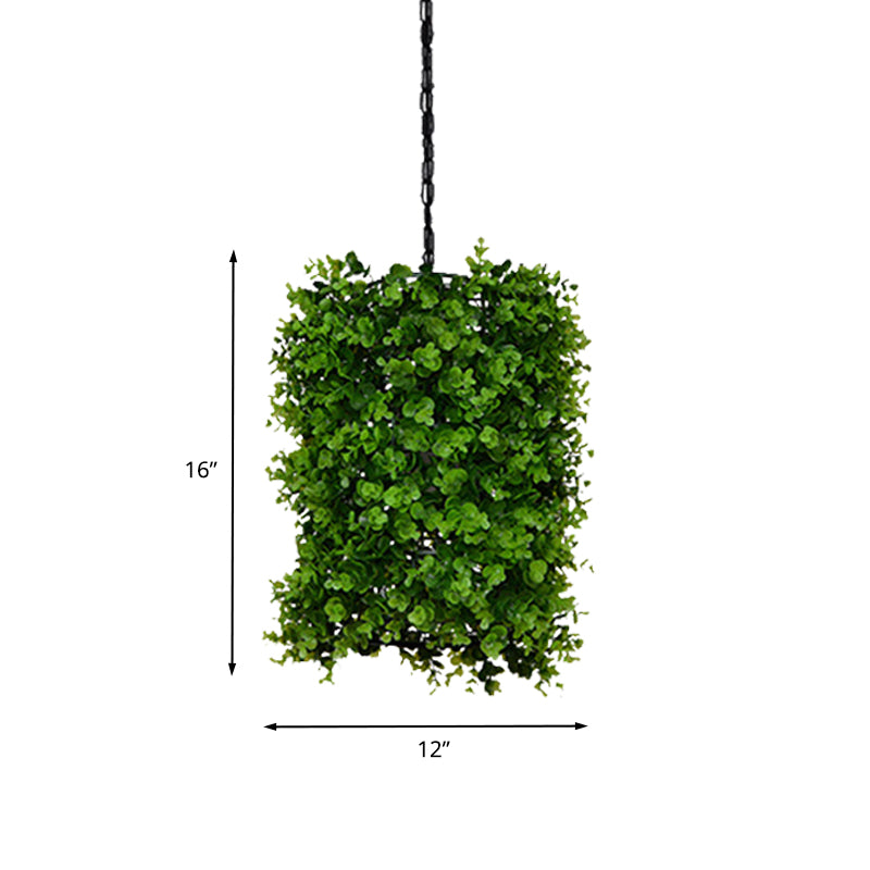 Industrial Plant Hanging Light 1 Bulb Metal Ceiling Suspension Lamp in Green for Restaurant Clearhalo 'Art Deco Pendants' 'Cast Iron' 'Ceiling Lights' 'Ceramic' 'Crystal' 'Industrial Pendants' 'Industrial' 'Metal' 'Middle Century Pendants' 'Pendant Lights' 'Pendants' 'Tiffany' Lighting' 398106