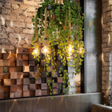 Black 6 Heads Chandelier Lamp Antique Metal Exposed Bulb LED Down Lighting Pendant with Plant Decoration Black Clearhalo 'Cast Iron' 'Ceiling Lights' 'Chandeliers' 'Industrial Chandeliers' 'Industrial' 'Metal' 'Middle Century Chandeliers' 'Rustic Chandeliers' 'Tiffany' Lighting' 398223