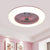 Pink/Blue LED Semi Flush Mount Light Fixture Modern Acrylic Circle 5 Blades Hanging Fan Lamp for Bedroom, 21.5" Wide Pink Clearhalo 'Ceiling Fans with Lights' 'Ceiling Fans' 'Kids Ceiling Fans' 'Kids' Lighting' 398446