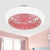 Pink/Blue 18" W 2 Heads Semi Flush Mount Light Simple Acrylic Circle LED Hanging Fan Lamp for Bedroom Pink Clearhalo 'Ceiling Fans with Lights' 'Ceiling Fans' 'Kids Ceiling Fans' 'Kids' Lighting' 398479