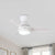 33.5" W LED Ceiling Fan Light Kids Dome Metal Semi Flushmount in Pink/Green/White with 3 White Plastic Blades, Wall/Remote Control White Clearhalo 'Ceiling Fans with Lights' 'Ceiling Fans' 'Kids Ceiling Fans' 'Kids' Lighting' 398483