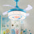35.5" W LED Acrylic Semi Flush Mount Kids Pink/Blue Drum Bedroom 4 Blades Ceiling Fan Light with Wall/Remote Control Blue Clearhalo 'Ceiling Fans with Lights' 'Ceiling Fans' 'Kids Ceiling Fans' 'Kids' Lighting' 398580