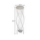 12 Bulbs Crystal Hanging Lamp Contemporary White Cascades Stair Cluster Pendant Light Clearhalo 'Ceiling Lights' 'Modern Pendants' 'Modern' 'Pendant Lights' 'Pendants' Lighting' 398720