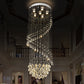 6-Light LED Cluster Pendant Light Modernist Twirl Crystal Hanging Ceiling Lamp in Silver Clearhalo 'Ceiling Lights' 'Modern Pendants' 'Modern' 'Pendant Lights' 'Pendants' Lighting' 398778