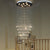 Silver 8-Bulb LED Ceiling Light Modernism Crystal Layered Multi Light Chandelier for Living Room Silver Clearhalo 'Ceiling Lights' 'Modern Pendants' 'Modern' 'Pendant Lights' 'Pendants' Lighting' 398811