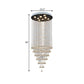 Silver 8-Bulb LED Ceiling Light Modernism Crystal Layered Multi Light Chandelier for Living Room Clearhalo 'Ceiling Lights' 'Modern Pendants' 'Modern' 'Pendant Lights' 'Pendants' Lighting' 398815