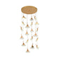 24 Heads Acrylic Suspension Lamp Contemporary Gold Ginkgo Leaf Stair Cluster Pendant Light Clearhalo 'Ceiling Lights' 'Modern Pendants' 'Modern' 'Pendant Lights' 'Pendants' Lighting' 398900