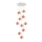 Global Stair Cluster Pendant Light Minimalist Metal 10-Light Rose Gold Ceiling Light Fixture Clearhalo 'Ceiling Lights' 'Modern Pendants' 'Modern' 'Pendant Lights' 'Pendants' Lighting' 399109
