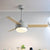 36" W LED Ceiling Fan Lamp Modern Dining Room 3 Blades Semi Flush Mounted Light with Dome Acrylic Shade in Grey/Green Grey Clearhalo 'Ceiling Fans with Lights' 'Ceiling Fans' 'Kids Ceiling Fans' 'Kids' Lighting' 399244