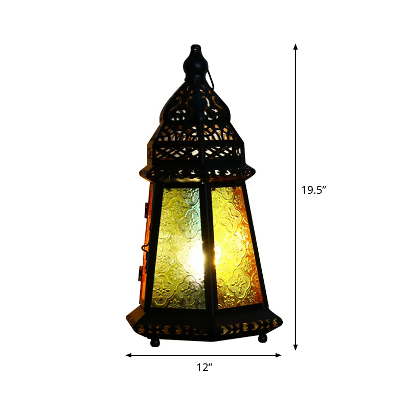 Candlestick Metal Table Lamp Vintage 1-Light 4"/12" Wide Coffee House Desk Lighting in Black Clearhalo 'Lamps' 'Table Lamps' Lighting' 399801