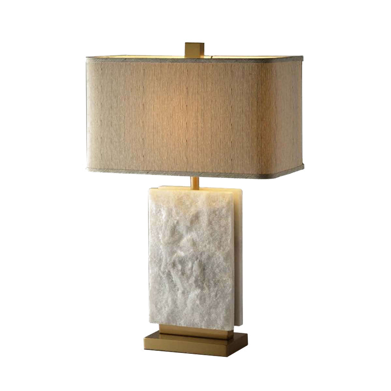 Shaded Fabric Task Lighting Contemporary 1 Head White Reading Book Light for Study Clearhalo 'Lamps' 'Table Lamps' Lighting' 400228
