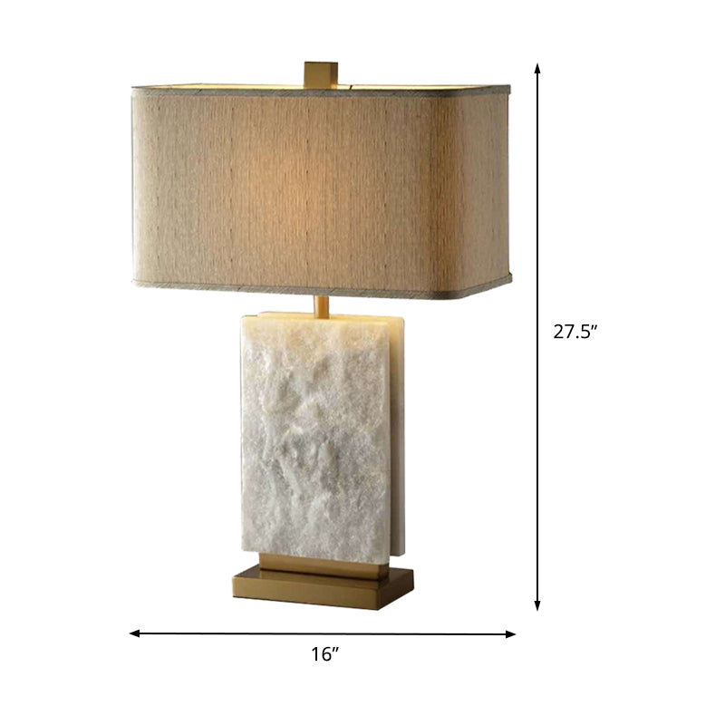 Shaded Fabric Task Lighting Contemporary 1 Head White Reading Book Light for Study Clearhalo 'Lamps' 'Table Lamps' Lighting' 400229