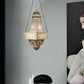 6 Heads Tower Chandelier Lighting Arab Brass Finish Metallic Hanging Ceiling Lamp with Chain Clearhalo 'Ceiling Lights' 'Chandeliers' Lighting' options 400298