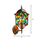 Brass 1 Light Wall Mount Lamp Countryside Metal Birdcage Wall Sconce Lighting for Outdoor Clearhalo 'Wall Lamps & Sconces' 'Wall Lights' Lighting' 400490