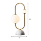 Orb Desk Light Contemporary Milky Glass 2 Heads Gold Table Lamp with Marble Base Clearhalo 'Lamps' 'Table Lamps' Lighting' 400495