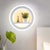 1 Light Circle Sconce Lamp Industrial White Metal LED Plant Wall Light for Bedroom White Clearhalo 'Art deco wall lights' 'Cast Iron' 'Glass' 'Industrial wall lights' 'Industrial' 'Middle century wall lights' 'Modern' 'Rustic wall lights' 'Tiffany' 'Traditional wall lights' 'Wall Lamps & Sconces' 'Wall Lights' Lighting' 400607