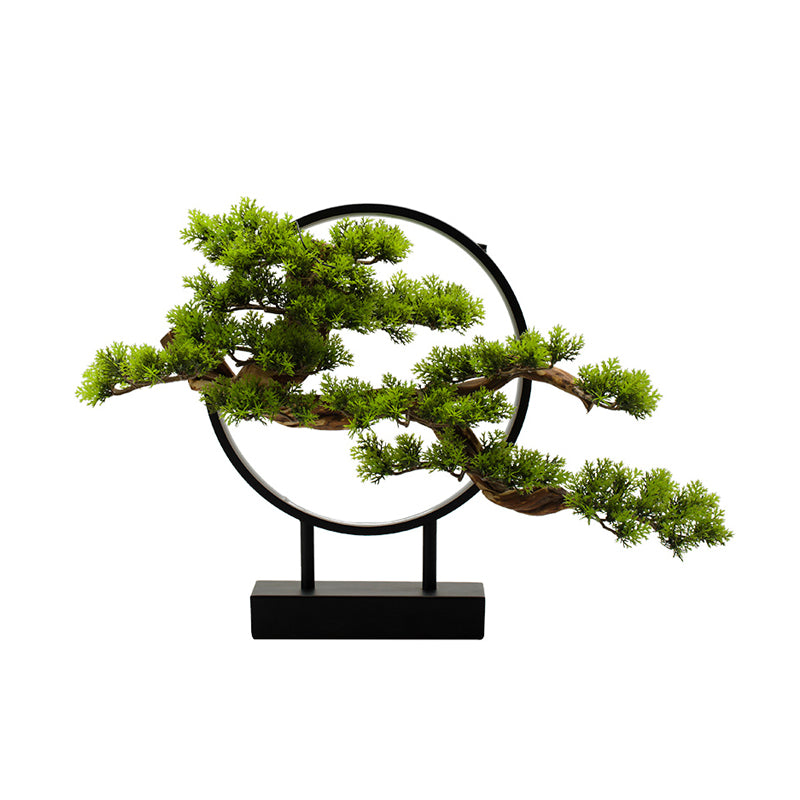 12"/15" Long LED Ring Night Table Lamp Industrial Black Metal Nightstand Lighting for Restaurant Clearhalo 'Lamps' 'Table Lamps' Lighting' 400649