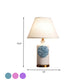 19.5"/23.5" Long 1 Bulb Cone/Bell Table Light Pastoral Sky Blue/Purple/Pink Metal Nightstand Lamp for Bedroom Clearhalo 'Lamps' 'Table Lamps' Lighting' 400795