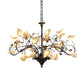 Metal Antique Bronze Pendant Chandelier Flower 25 Lights Countryside LED Down Lighting for Restaurant Clearhalo 'Ceiling Lights' 'Chandeliers' Lighting' options 400864