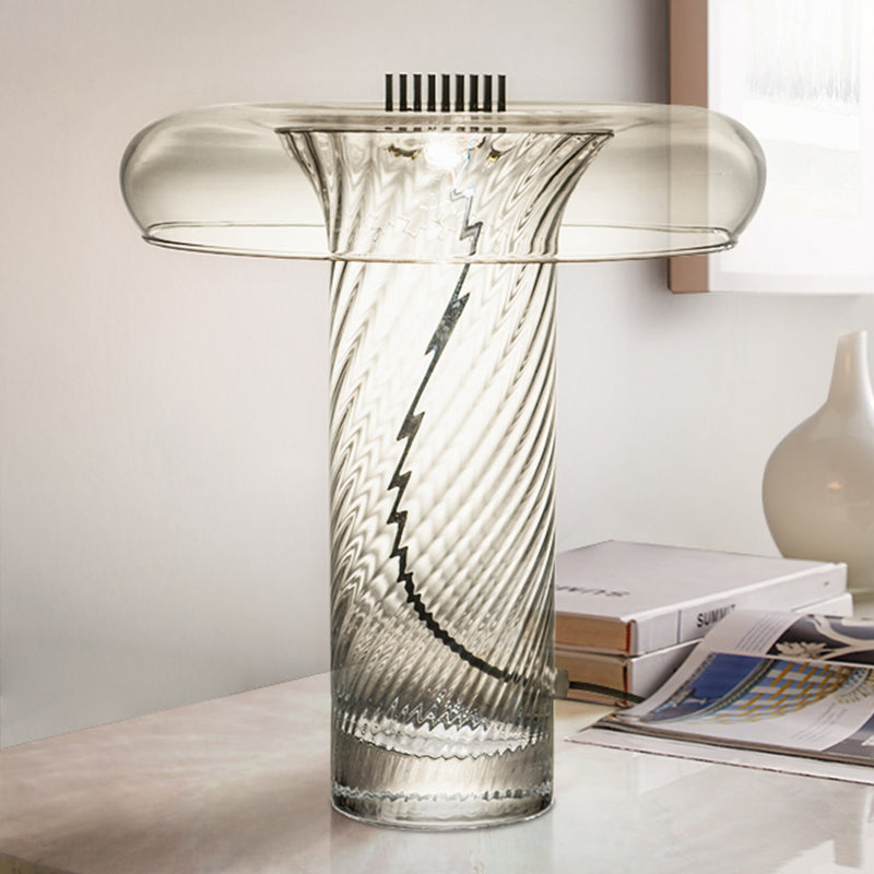 Contemporary Shaded Task Lighting Clear Glass 1 Bulb Living Room Small ...