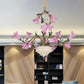 15 Heads Chandelier Lighting American Garden Lily Metal LED Pendant Ceiling Light in Brass for Living Room Clearhalo 'Ceiling Lights' 'Chandeliers' Lighting' options 400898