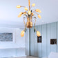 Metal Brass Hanging Chandelier Tulip 16/25 Lights Pastoral Style LED Down Lighting Pendant for Bedroom Clearhalo 'Ceiling Lights' 'Chandeliers' Lighting' options 400912