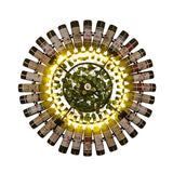 Wine Bottle Metal Wall Sconce Industrial 1 Bulb Restaurant LED Plant Wall Lamp Fixture in Black Clearhalo 'Art deco wall lights' 'Cast Iron' 'Glass' 'Industrial wall lights' 'Industrial' 'Middle century wall lights' 'Modern' 'Rustic wall lights' 'Tiffany' 'Traditional wall lights' 'Wall Lamps & Sconces' 'Wall Lights' Lighting' 401199