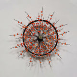 Metal Black Wall Sconce Wheel 1 Bulb Retro LED Wall Mount Light with Plum Blossom Decoration Clearhalo 'Art deco wall lights' 'Cast Iron' 'Glass' 'Industrial wall lights' 'Industrial' 'Middle century wall lights' 'Modern' 'Rustic wall lights' 'Tiffany' 'Traditional wall lights' 'Wall Lamps & Sconces' 'Wall Lights' Lighting' 401210