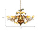 Pastoral Tulip Chandelier Lighting Fixture 12/20/30 Bulbs Metal LED Pendant Ceiling Light in Brass for Living Room Clearhalo 'Ceiling Lights' 'Chandeliers' Lighting' options 401364