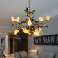 Pastoral Tulip Chandelier Lighting Fixture 12/20/30 Bulbs Metal LED Pendant Ceiling Light in Brass for Living Room Clearhalo 'Ceiling Lights' 'Chandeliers' Lighting' options 401370