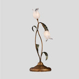 Brass 2/3/7 Heads Nightstand Lighting American Garden Metal Tulip LED Night Table Light for Living Room Clearhalo 'Lamps' 'Table Lamps' Lighting' 401663