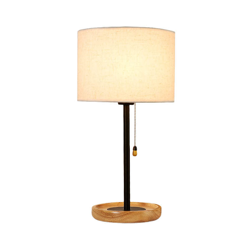 Modernist Cylinder Task Light Fabric 1 Bulb Reading Lamp in Black ...