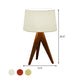 Modernist Flare Reading Light Fabric 1 Bulb Nightstand Lamp in White/Red/Blue for Living Room Clearhalo 'Lamps' 'Table Lamps' Lighting' 402253