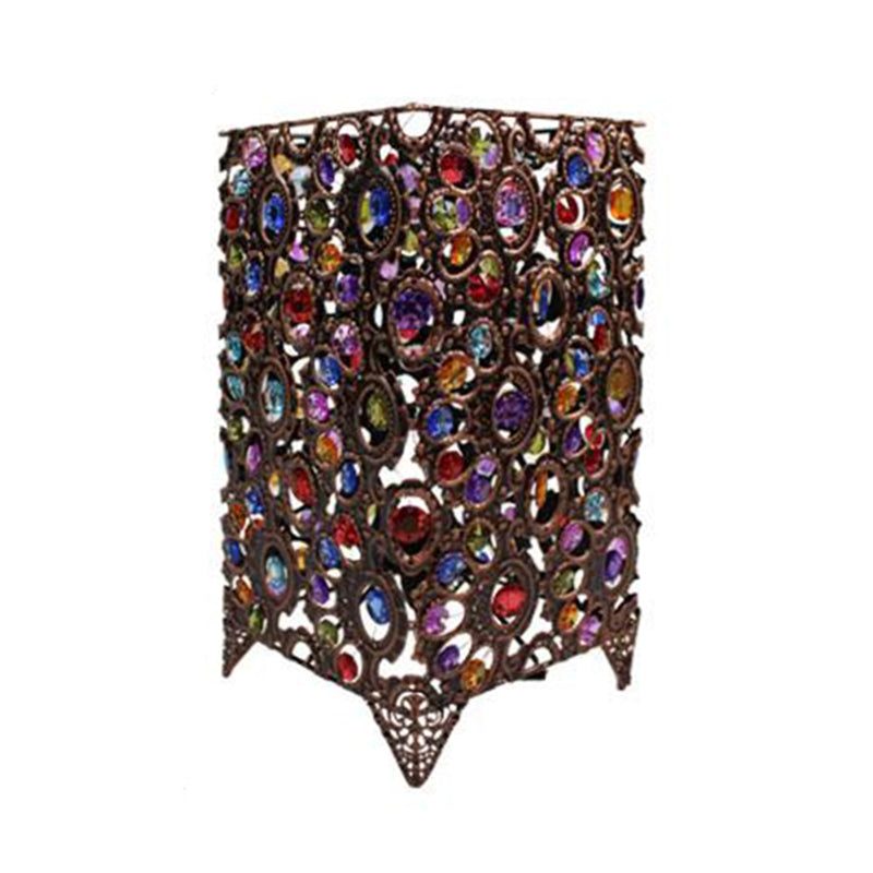 Metal Brass/Bronze Table Lamp Rectangular 1 Head Art Deco Nightstand Lighting for Living Room Clearhalo 'Lamps' 'Table Lamps' Lighting' 402976