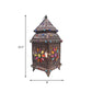 Lantern Bedroom Night Table Lighting Bohemian Metal 1 Bulb Bronze Nightstand Lamp Clearhalo 'Lamps' 'Table Lamps' Lighting' 402987