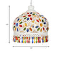Bohemian Dome Chandelier Lighting Fixture 3 Heads Metal Ceiling Pendant Light in White for Restaurant Clearhalo 'Ceiling Lights' 'Chandeliers' Lighting' options 403101