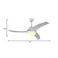 Round Kitchen Ceiling Fan Lighting Acrylic LED White Semi Flush Mount Light Fixture with 3 Blades, 52" W Clearhalo 'Ceiling Fans with Lights' 'Ceiling Fans' 'Modern Ceiling Fans' 'Modern' Lighting' 403495
