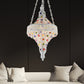 Bohemian Hollow Hanging Light 1 Bulb Metal Drop Pendant in White for Living Room Clearhalo 'Ceiling Lights' 'Chandeliers' Lighting' options 404079
