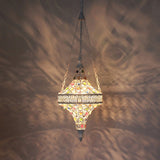 Bohemian Hollow Hanging Light 1 Bulb Metal Drop Pendant in White for Living Room Clearhalo 'Ceiling Lights' 'Chandeliers' Lighting' options 404080