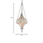 Bohemian Hollow Hanging Light 1 Bulb Metal Drop Pendant in White for Living Room Clearhalo 'Ceiling Lights' 'Chandeliers' Lighting' options 404082
